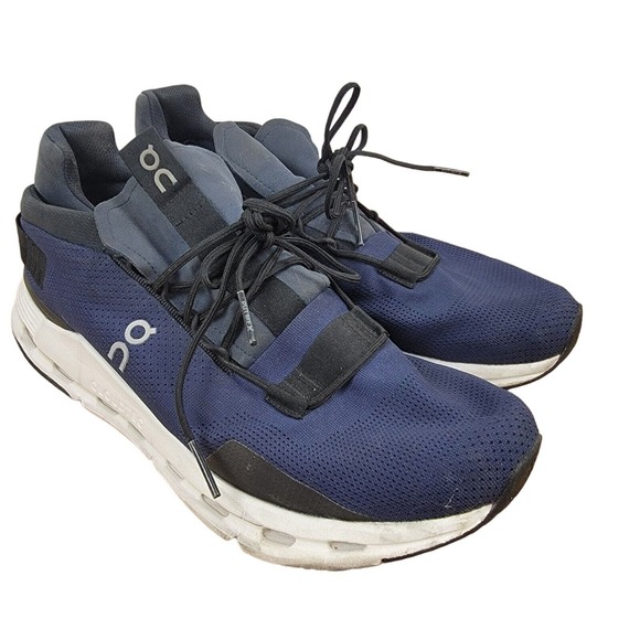 On Cloud Cloudnova Lifestyle Shoes Sneaker Men Size 11 Blue Lace Up Cloudtec - Picture 1 of 6